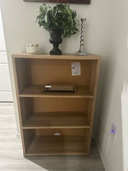 3 Shelf Dorm Bookcase Natural Wood - Room Essentials