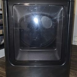 DRYER Smart Samsung 7.4-cu ft Vented Electric Dryer with Steam Cycle ( Brushed Black )