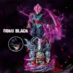 Dragon Ball Goku Black PVC XL 48cm Figure Whit Led Light 