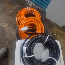 Industrial Hose Lot – 2 Orange, 1 Black