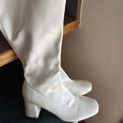White Patent Boots size 10