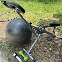 Exercise Bike Plates Ball & Dumbbell 