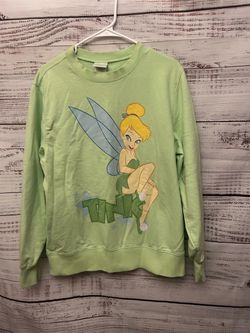 Women green Disney Tinker-bell sweatshirt size large