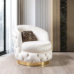 Lupino Ivory Velvet Chair