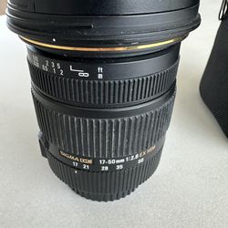 Sigma  17-50mm 2.8 EX HSM Zoom Lens For Canon