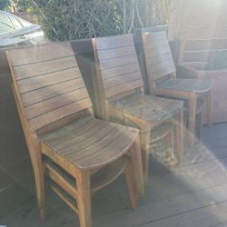 Solid Teak Chairs (6)