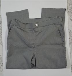 Rafaella Black White Houndstooth Pants Straight Leg Stretch Pockets 28" size 6