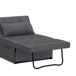 4 in 1 Convertible Multifunctional Ottoman Sofa Bed Compact Design 3 Color with High-Density Foam Comfort Adjustable Backrest Folding Sleeper Chair fo
