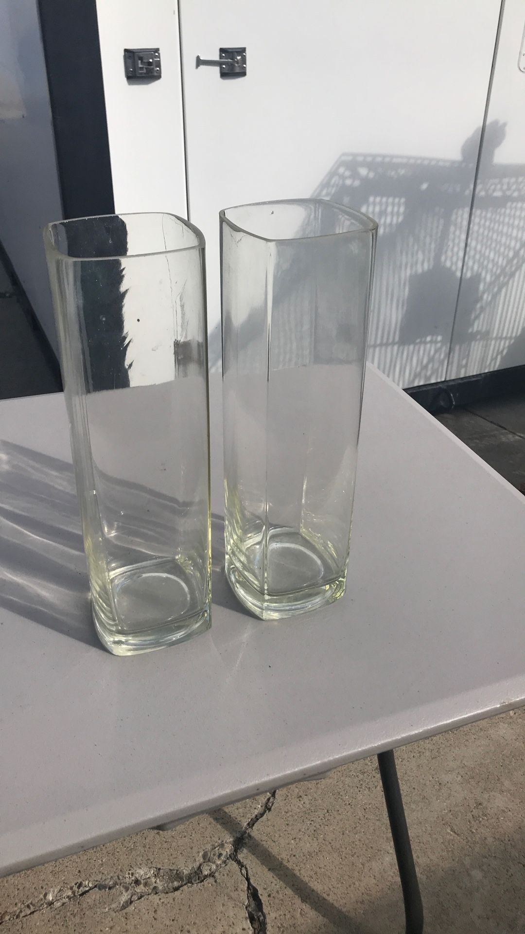 Glass Flower Vases Two For $15 Each