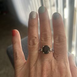 Moldavite & Sterling Silver Custom Ring