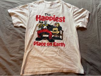 The Happiest Place on Earth Palm Beach Degenerates White Shirt; Men’s L