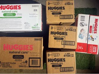 Huggies Natural Care Sensitive Baby Wipes Bulk Lot