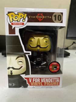 Funko pop V for Vendetta Mettalic Golden 10