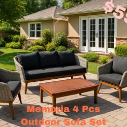 Memoria 4 Pcs Outdoor Sofa Set