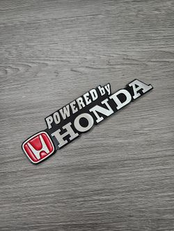 BRAND NEW 1PCS 3D Aluminum POWERED BY HONDA Car Front/Rear Badge Fender Body Emblem Decal Sticker