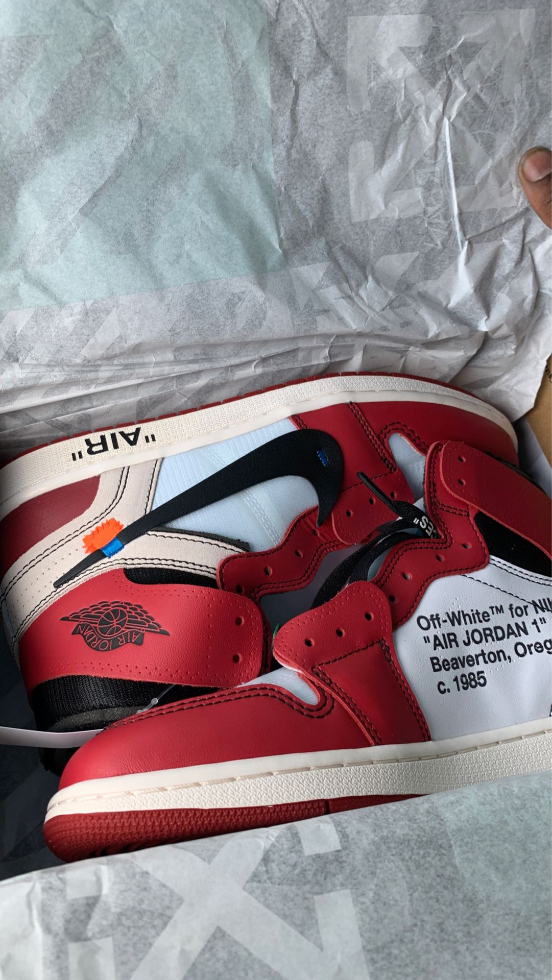 Off white Jordan Chicago 1’s