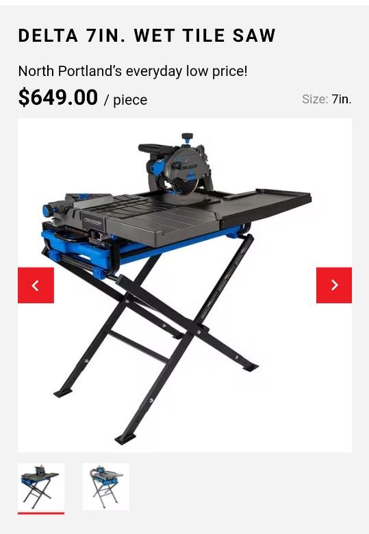 DELTA 7IN. WET TILE SAW