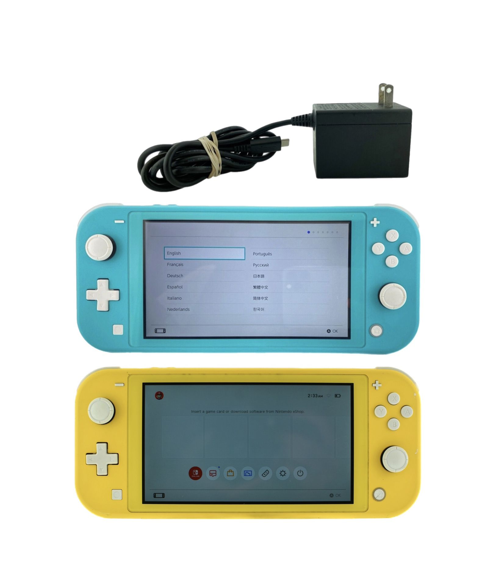 Nintendo Switch Lite Video Game Console Turquoise with Charger and Yellow Handheld System HDH-001 - PRICE FOR EACH READ IN DESCRIPTION