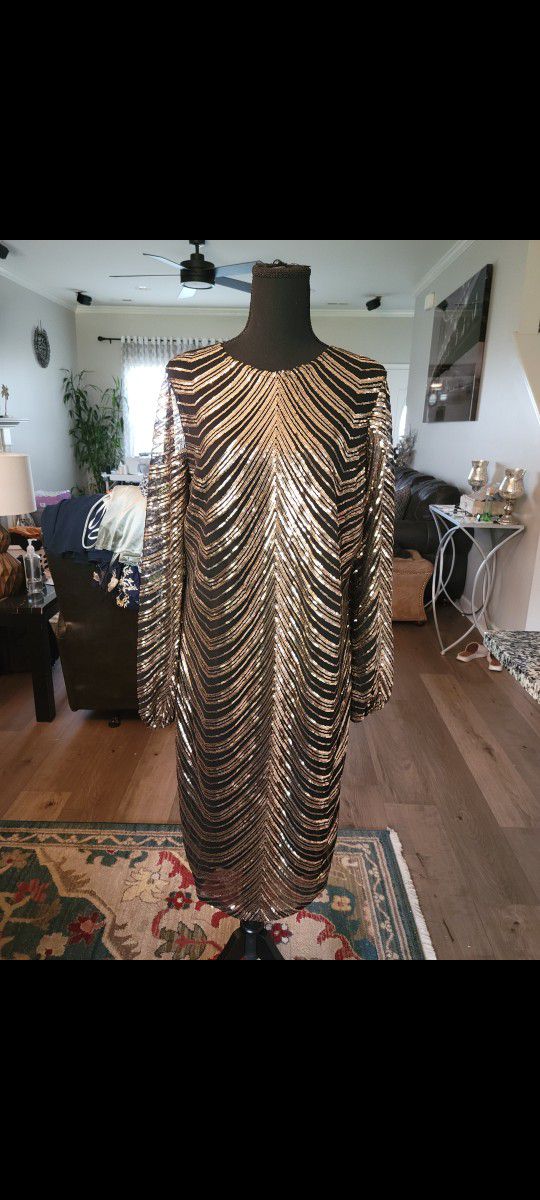 Black and Gold  Dress Size 14