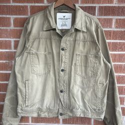 American Eagle Vintage Trucker Jacket Button Canvas Size XL