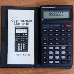 Construction Master lll Calculator