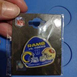 LA Rams NFL Pin Rams Verse 49ers January 9, 2022