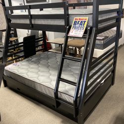 Twin Over Full Bunk Bed! ✅💙🚨 Easy Financing. 📺💙💜 