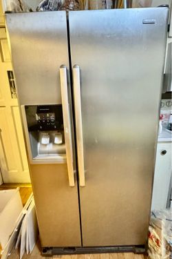 Gray Kenmore Stainless Steel Side-by-Side Refrigerator