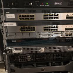 1 Dell Power edge R710 Server  (1) Catalyst 3750  Router (1) Tripp Lite Server Battery