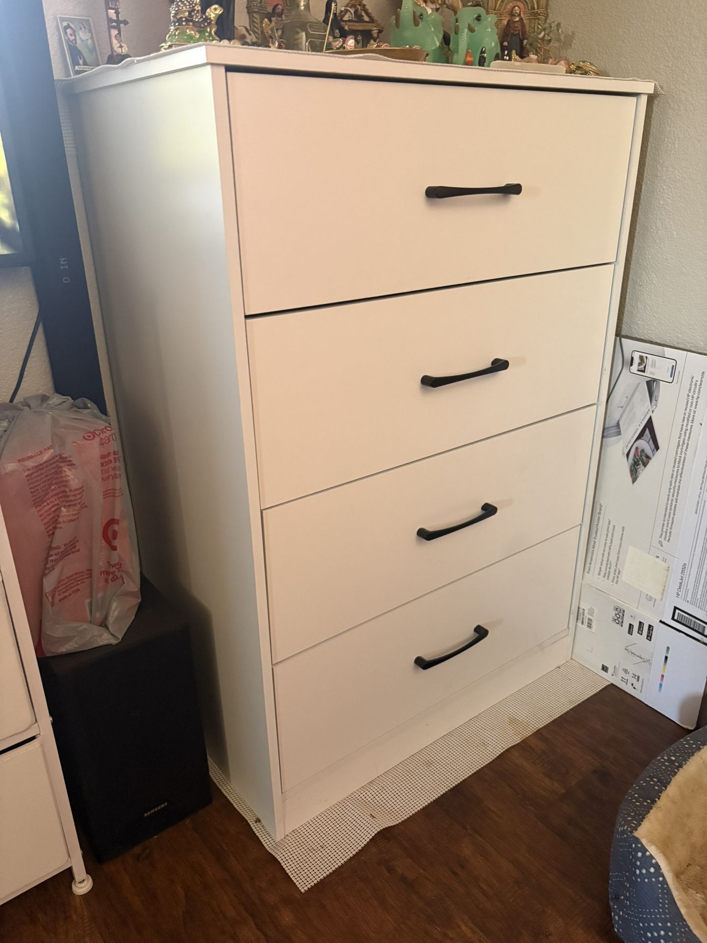 White 4 Drawer