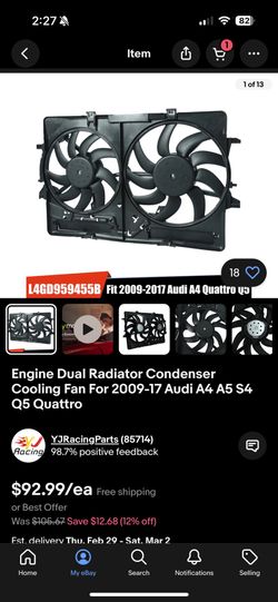 New Audi Intercooler Fan