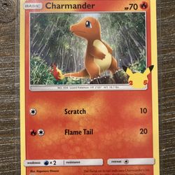 Charmander Non Holo McDonald’s Pokémon 25th Anniversary