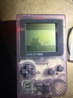 Gameboy pocket with Pokemon blue