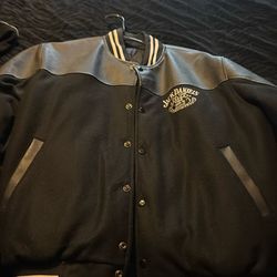 Jack Daniels, leather and cotton jacket