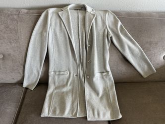 Lauren Ralph Lauren Knit Blazer Jacket – Gray