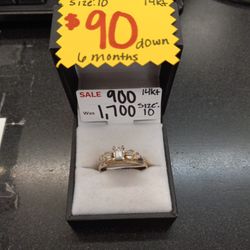 14k Diamond Ring 