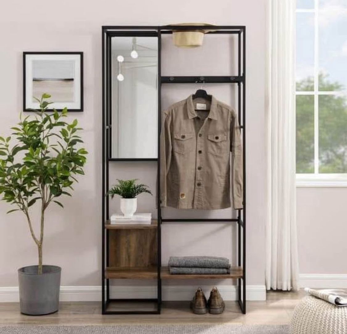 New Entryway Hall Tree with Mirror