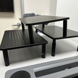 Monitor Stand Riser for Desk, Laptop Stand, Laptop Shelf w/Vented Metal, Desktop Computer Stand Desk Organizer for Laptop, PC, Printer