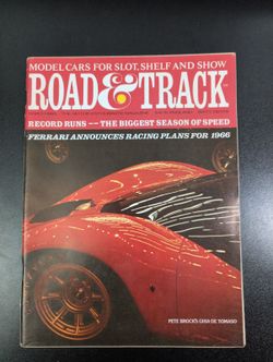 Road & Track Automotive Magazine Model Cars 1966