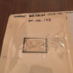 Great Britain/ 1913. /1918  SC No  173 /. 200.00..
