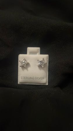 Star silver earrings