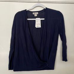 NWT Style & co Navy top 003