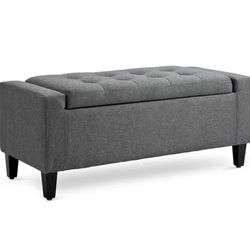 Grey Ottoman Bench
