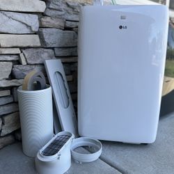 LG 10.000-BTU DOE (115-Volt) White Vented Portable Air Conditioner Cools 300- sq Ft 