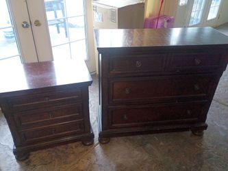 Dresser/ entertainment stand + nightstand
