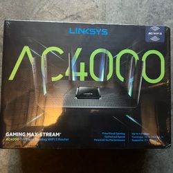 LINKSYS AC4000 Tri Band WiFi 5 Gaming Router New