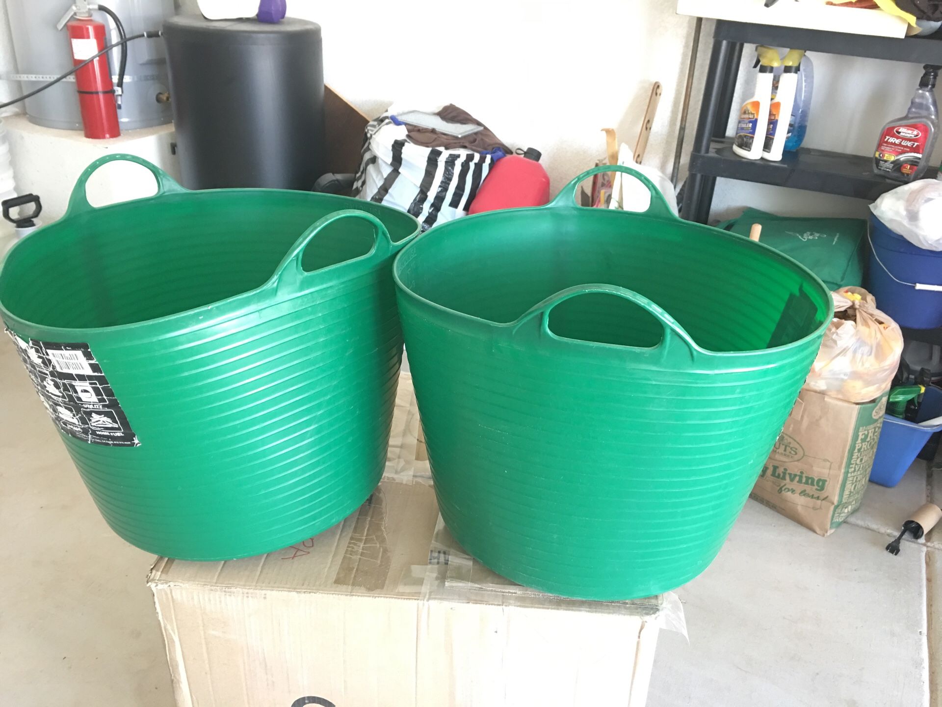 Canasto para ropa de plástico flexible con agarraderas