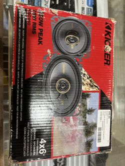 Car Audio Kicker 4 x 6” Coaxial Speaker KSC460 75W RMS New in Box Car Speakers  