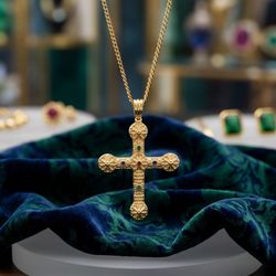 18k Gold Plated Pendent, Waterproof Stainless Steel 