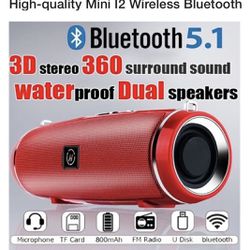 New! Bluetooth 5.1 3D Stereo 360 Surround Dual Speakers - Waterproof